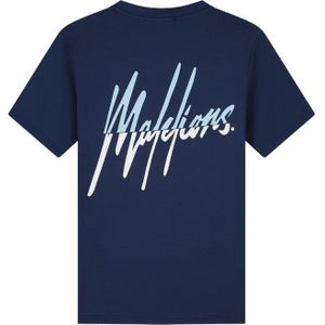 Malelions Women Kiki T-Shirt - Midnight Blue/Light Blue XL