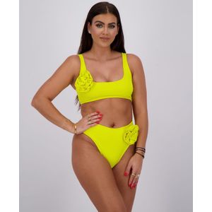 Reinders Bikini Set Roses - Lemon Yellow