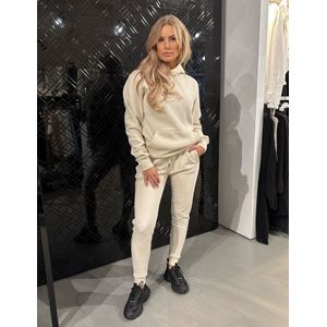 Malelions Women Signature Tracksuit - Beige/White XL