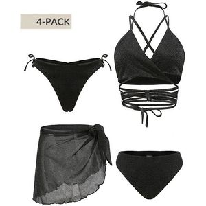 Kyana Bikini 4-Pack - Black XXS