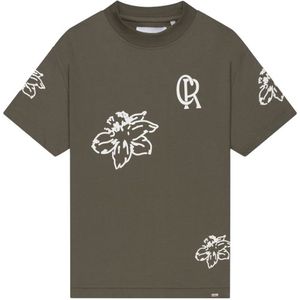 Croyez Flower T-Shirt - Dusty Olive XXS