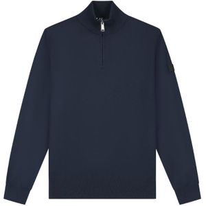 Malelions Knitted Quarter Zip - Navy S