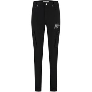 Malelions Women Signature Cargo Pants - Black XXS