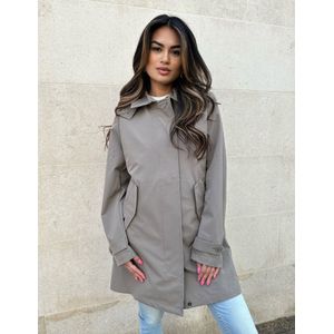 Airforce Women Long Technical Shell Jacket - Smoke Grey M