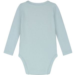 Malelions Baby Long Sleeve Bodysuit - Light Blue 3-6M