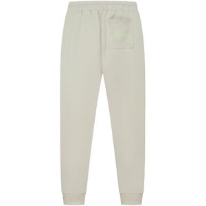 Malelions Striped Signature Sweatpants - Taupe/Light Green S