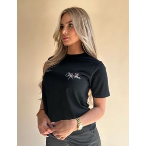 JorCustom Women Angel Slim Fit T-Shirt - Black XS