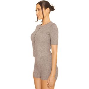 Knitted Short Co-ord - Grey M/L