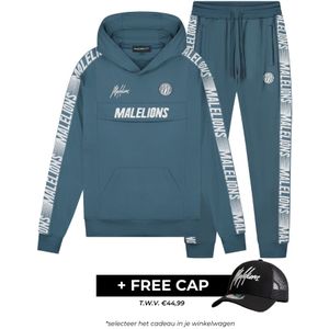 Malelions Sport Warming Up Tracksuit - Teal/White XS