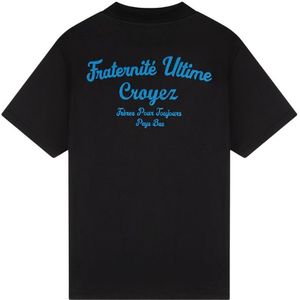 Croyez Fraternité T-Shirt - Vintage Black/Royal Blue