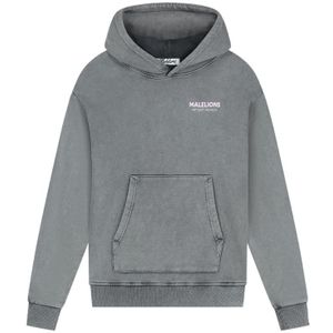 Malelions Women Rhinestone Hoodie - Acid Wash XS