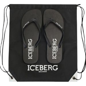 Iceberg Vertical Logo Slides - Black 45