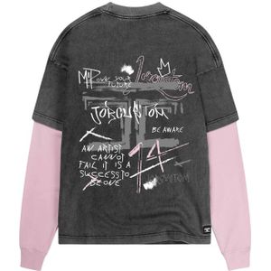 JorCustom Women Artist Double Layered Longsleeve - Acid-Pink M