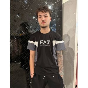 EA7 Colorblock T-Shirt - Black XXL