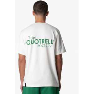 Quotrell Society T-Shirt - Off White/Green XS