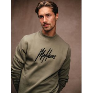 Malelions Duo Essentials Sweater - Green/Black L
