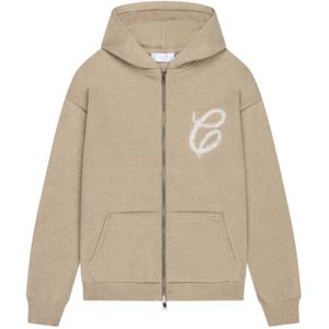 Croyez Fluffy Essence Knit Zip-Hoodie - Sand XS