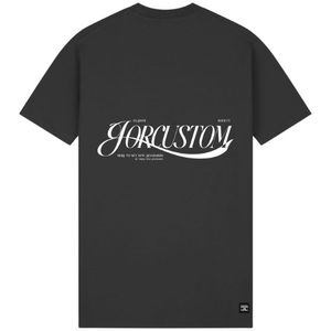 JorCustom Script Slim Fit T-Shirt - Antracite XS