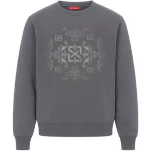 XPLCT Studios - Baroque Sweater - Grijs - Regular Fit