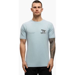 JorCustom Broken World Slim Fit Tee - Light Blue XS