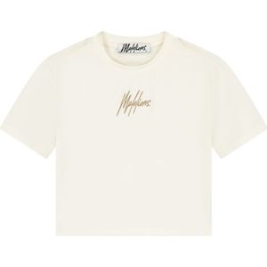 Malelions Women Signature Crop Top - Off White S