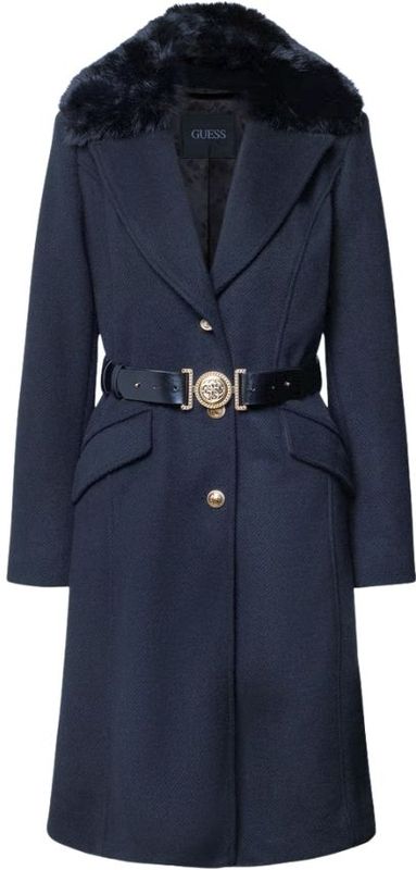 Guess - New Patrice Belted Coat - Winterjas - Suiting Blue