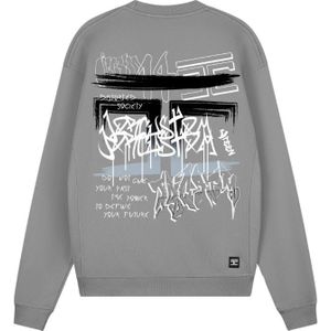 JorCustom Graffiti Crewneck Sweater - Titanium Grey S