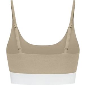 Malelions Women Captain Top - Taupe/White L