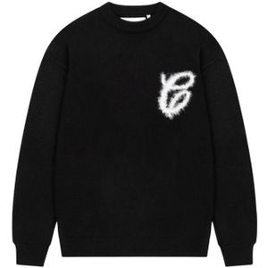 Croyez Women Fluffy Essence Knit Sweater - Black L