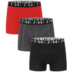 Ab Lifestyle 3-Pack Boxershorts - Black/Grey/Red