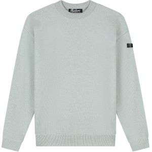 Malelions Oversized Knitted Sweater - Ocean Grey XS