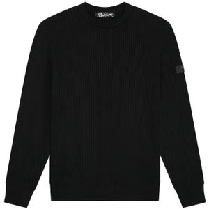 Malelions Rib Knitted Sweater - Black XXL