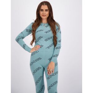 Reinders Top Zipper All Over Print - Mineral Blue XXS