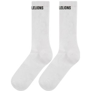 Malelions - Logo Socks - Wit - 2-Pack