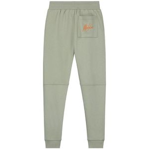 Malelions Kids Striped Signature Sweatpants - Seagrass/Orange 128