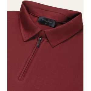 TriaD'oro Polo Zip Short Sleeve - Bordeaux XS