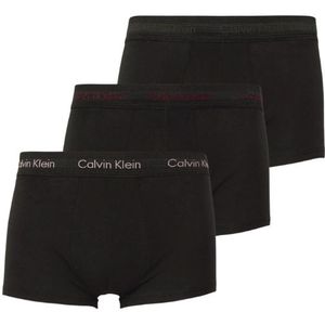 Calvin Klein Low Rise Trunk 3-Pack - Zwart Wit/Rood/Grijs Logo