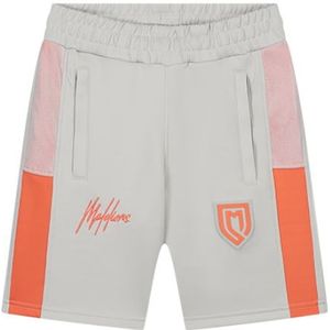 Malelions Kids Sport Transfer Shorts - Light Grey/Orange