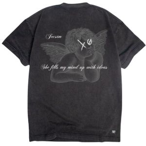 JorCustom Angel Loose Fit T-Shirt - Acid Grey L