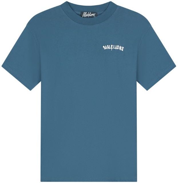 Malelions - Graffiti T-Shirt - Blauw Slate - XXL