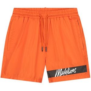 Malelions Captain Swim Shorts - Orange/Antra