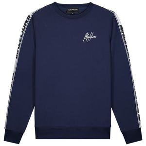 Malelions Sport React Tape Sweater - Navy/White XS