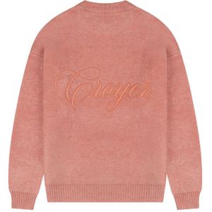 Croyez Script Knit Sweater - Coral M