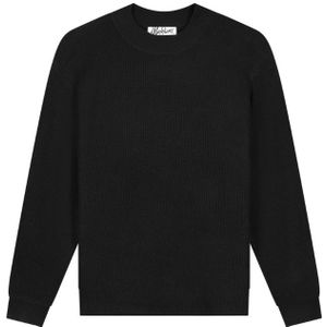 Malelions Women Oversized Knit Sweater - Black XS