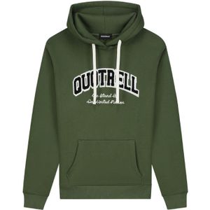 Quotrell University Hoodie - Army Green/White L