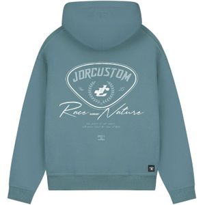 JorCustom Race Again Fleece Oversized Hoodie - Ocean Blue XS