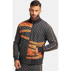 All Over Print Sweatjacket - Black S