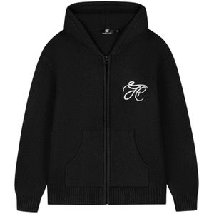 JorCustom Signature Knitwear Zipped Hoodie - Black XS