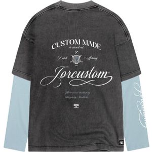 JorCustom Women Handscript Double Layered Longsleeve - Acid-Blue XS