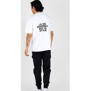 Quotrell La Vie T-Shirt - White/Black XL